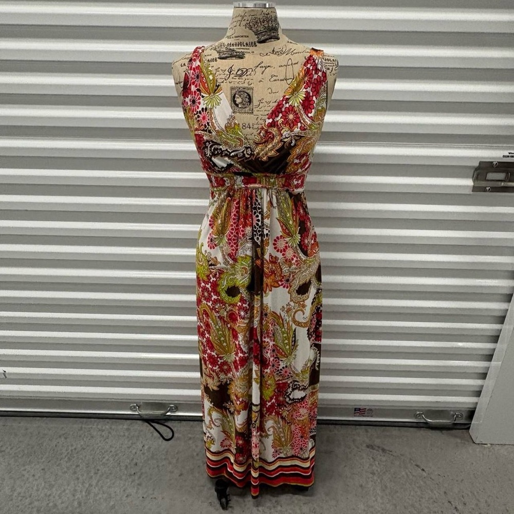 Y2K Paisley Print Maxi Dress